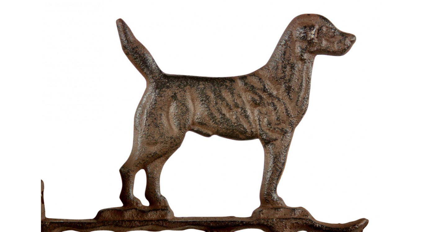 Cloche Chien Fonte Marron 21x11x26cm