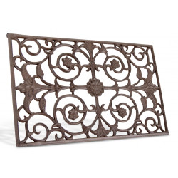 Tapis Paillasson Rectangulaire Fonte Marron 62.5x2x39cm