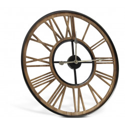 Grande Horloge Ancienne Fer Forge Marron 60x3x60cm