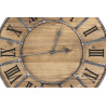 Grande Horloge Ancienne Bois Métal Marron 66x4x66cm