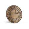 Grande Horloge Ancienne Bois Métal Marron 66x4x66cm