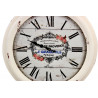 Horloge Ancienne Murale Rose de Provence Métal Blanc 47cm