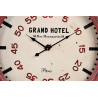 Horloge Ancienne Murale Grand Hôtel Métal Rouge-Bordeaux 62cm