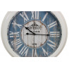 Horloge Ancienne Murale Bistrot de Paris Métal Bleu 58cm