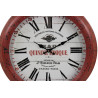 Horloge Ancienne Murale Eau Quinine Tonique Métal Rouge-Bordeaux 47cm