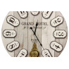 Horloge Ancienne Balancier Grand Hôtel Montmartre Bois Blanc 58cm