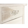 Meuble Semainier Chiffonnier Grainetier Bois Cerusé Blanc 8 Tiroirs Nu 54.5x33x146.5cm