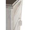 Meuble Semainier Chiffonnier Grainetier Bois Cerusé Blanc 8 Tiroirs Nu 54.5x33x146.5cm