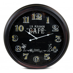 Horloge Ancienne Murale La Maison du Café Métal Noir 62cm