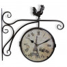 Horloge De Gare Ancienne Double Face Paris Tour Eiffel Fer Forge Blanc 24cm