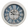 Horloge Ancienne Murale Bistrot de Paris Métal Bleu 58cm