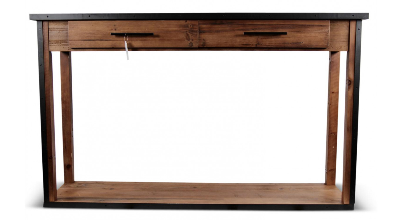 Drapier Konsole 2 Schubladen Holz Braun 158.5x44.5x96cm