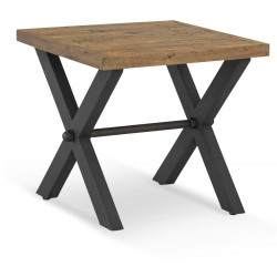 Table De Chevet Bois Marron 60x60x55cm