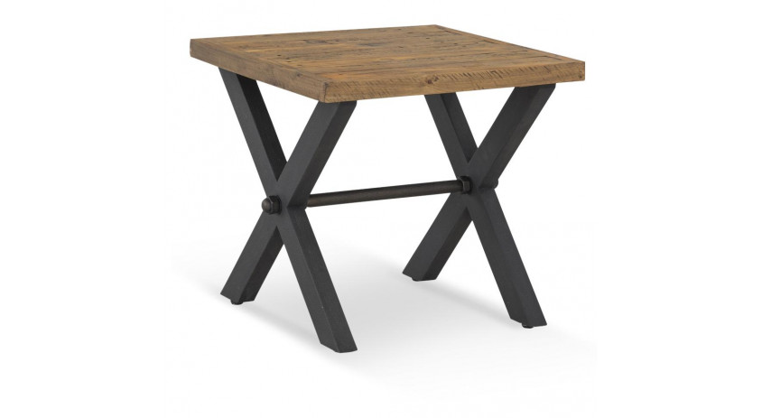 Table De Chevet Bois Marron 60x60x55cm