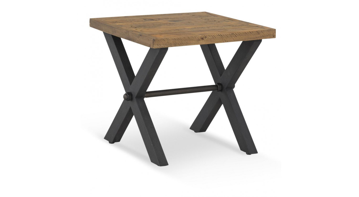 Table De Chevet Bois Marron 60x60x55cm