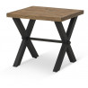 Table De Chevet Bois Marron 60x60x55cm