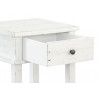 Table De Chevet 1 Tiroir Bois Blanc 50x50x55cm