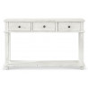 Console 3 Tiroirs Bois Blanc 128x38x80cm