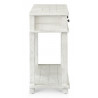 Console 3 Tiroirs Bois Blanc 128x38x80cm