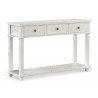 Console 3 Tiroirs Bois Blanc 128x38x80cm