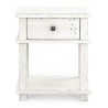 Table De Chevet 1 Tiroir Bois Blanc 50x45x60cm