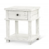 Table De Chevet 1 Tiroir Bois Blanc 50x45x60cm