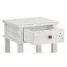 Table De Chevet 1 Tiroir Bois Blanc 50x45x60cm