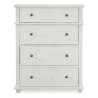 Commode 4 Tiroirs Bois Blanc 90x45x115cm