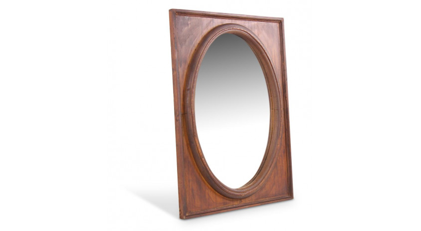 Miroir Ancien Oval Vertical Bois 55.5x3.5x72.5cm