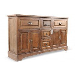 Buffet 5 Tiroirs Bois 124.5x33.5x72cm