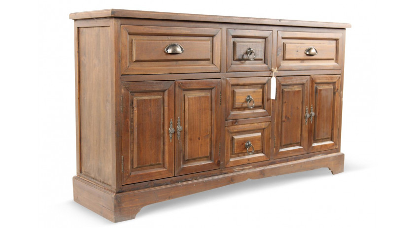 Buffet 5 Tiroirs Bois 124.5x33.5x72cm