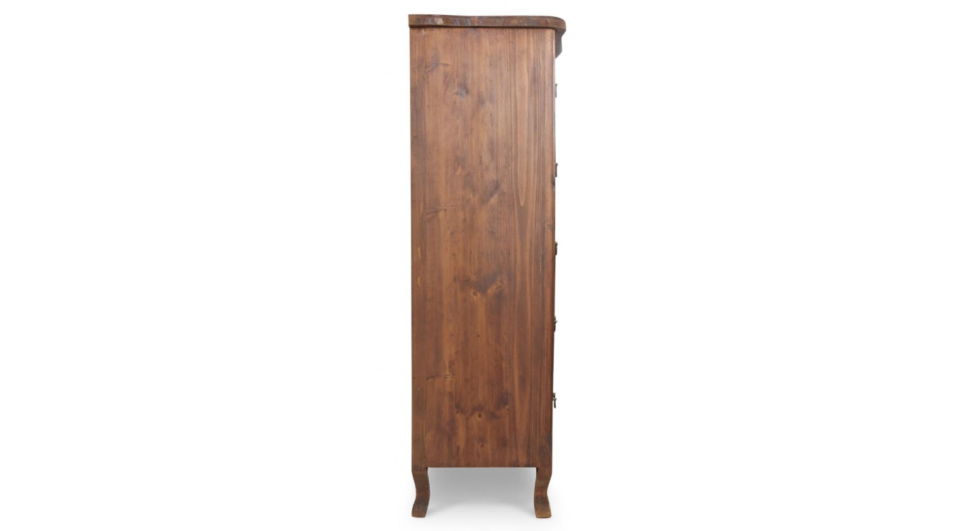 Chiffonnier 5 Tiroirs Bois 74x37x114.5cm