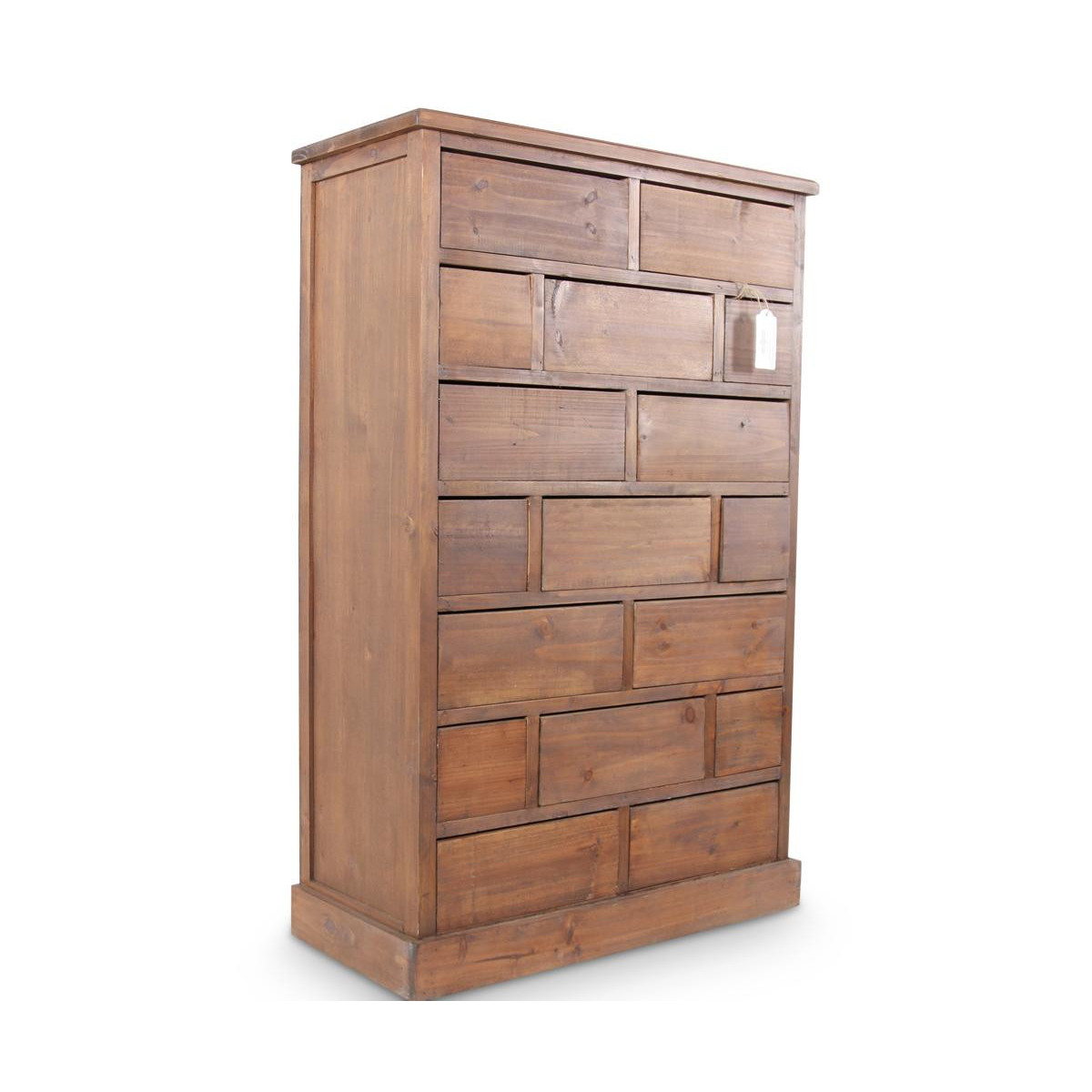 Chiffonnier 17 Schubladen Holz Nu 75.5x34x116cm