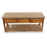 Niedriger Tisch mit 3 Schubladen Holz 110x38x45cm