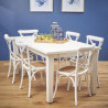 Table à Manger Bois Blanc 140-180x95x78.5cm