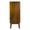 Chiffonnier 4 Tiroirs Bois Bronze Marron 60x45x125cm