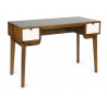 Bureau 2 Tiroirs Bois Bronze Marron 120x55x76cm