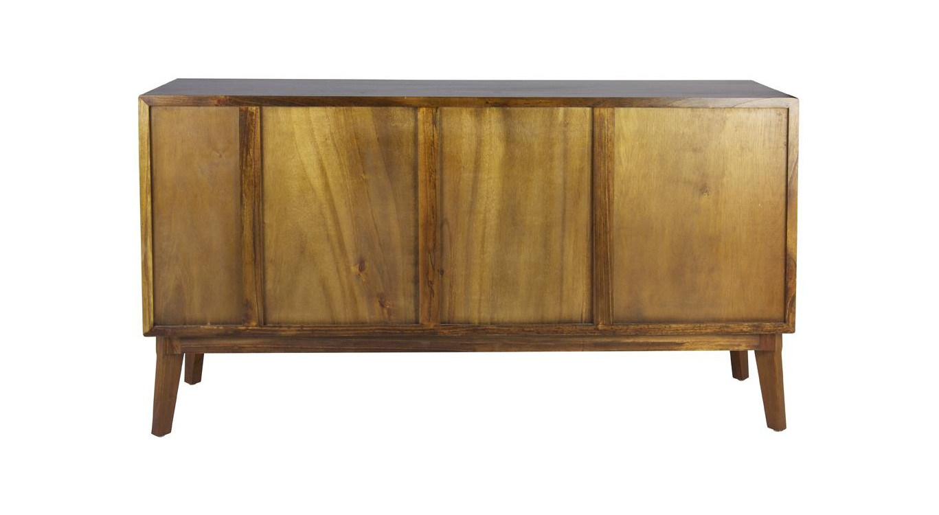 Bahut 6 TiroirsBois Bronze Marron 160x45x84cm