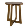 Console ronde Bois Marron 45x45x55cm