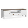 Soporte TV 3 Cajones Madera Bronce Blanco 150x40x50cm