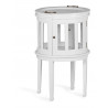 Console Ronde Bois Bronze Blanc 50x50x78cm