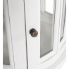 Console Ronde Bois Bronze Blanc 50x50x78cm