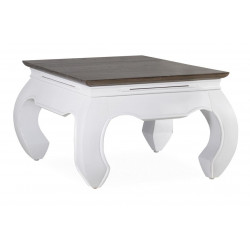 Table Basse Bois Blanc 60x60x40cm