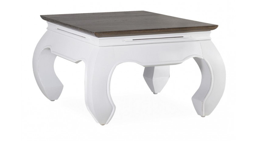 Table Basse Bois Blanc 60x60x40cm