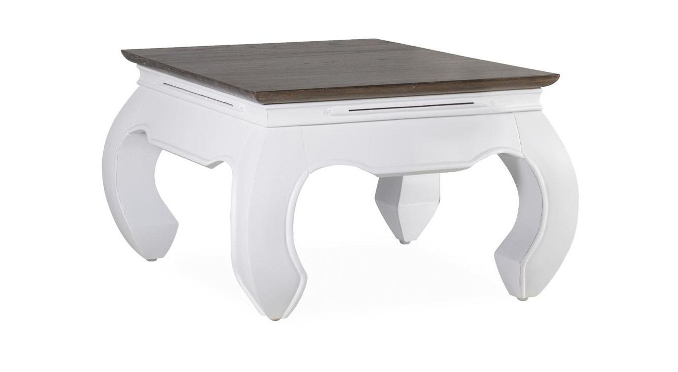 Table Basse Bois Blanc 60x60x40cm