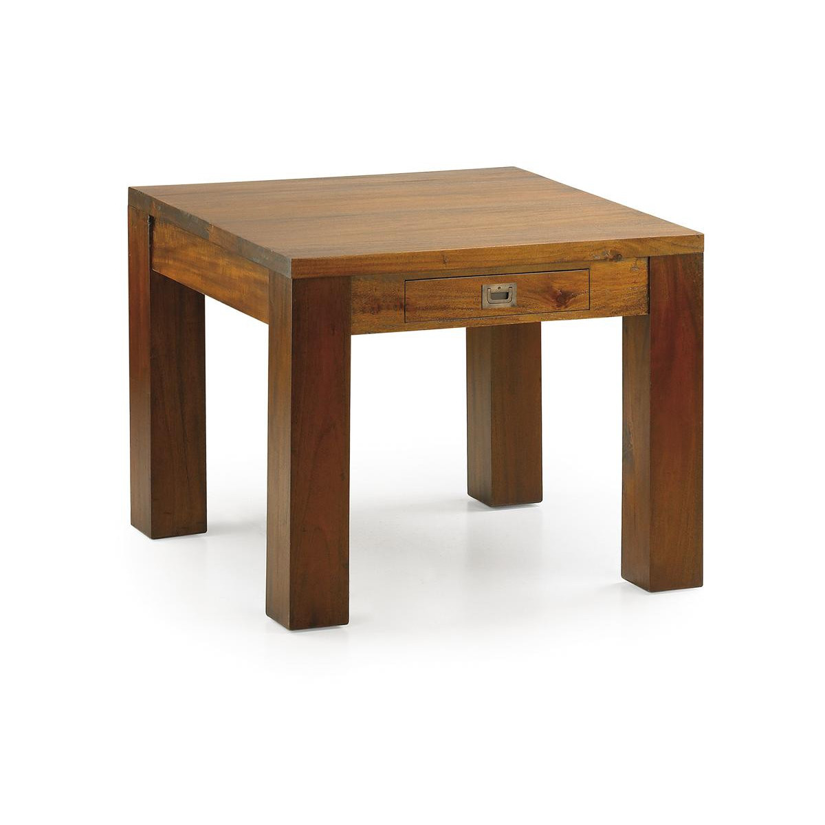 Couchtisch 1 Schublade Holz Bronze Braun 60x60x42cm