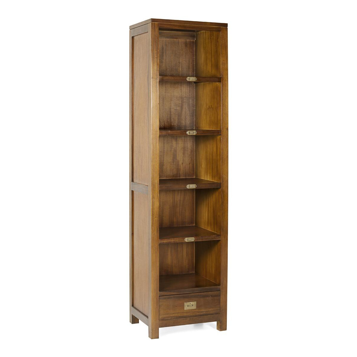 Bücherregal 1 Schublade Holz Bronze Braun 50x40x190cm