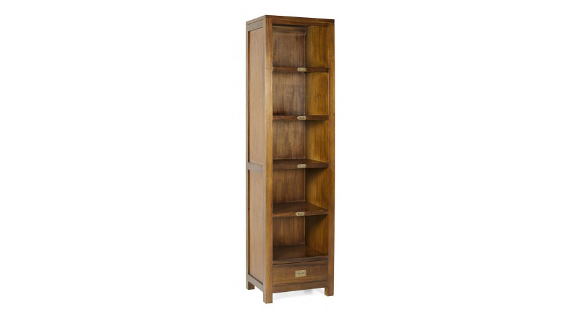 Bücherregal 1 Schublade Holz Bronze Braun 50x40x190cm