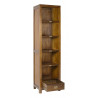 Bücherregal 1 Schublade Holz Bronze Braun 50x40x190cm