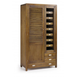 Armoire Bois Bronze Marron 105x55x200cm